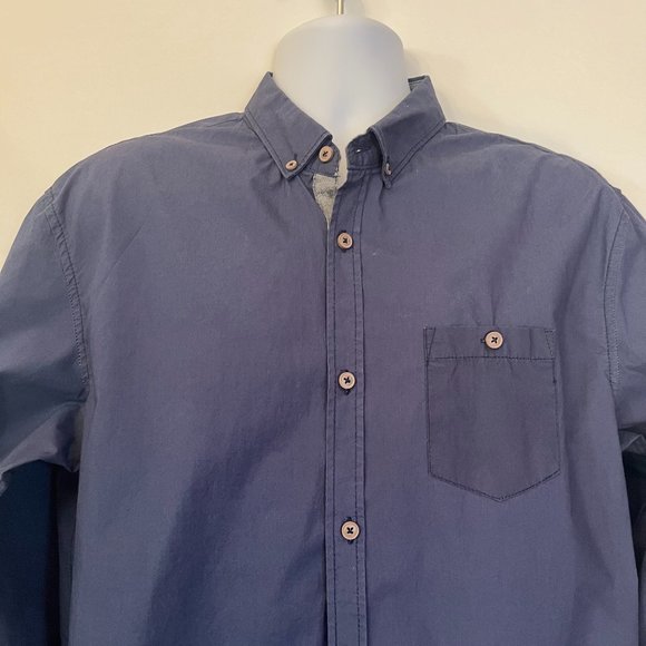 Brunswick Garments Mens Shirt Sz XL Blue Long Sleeve Classic Fit Button up Colla - Picture 2 of 16